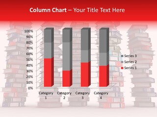 Stack Of Binders (Render) PowerPoint Template