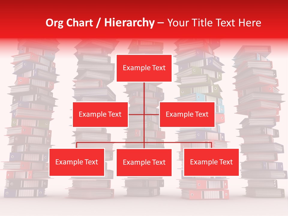 Stack Of Binders (Render) PowerPoint Template