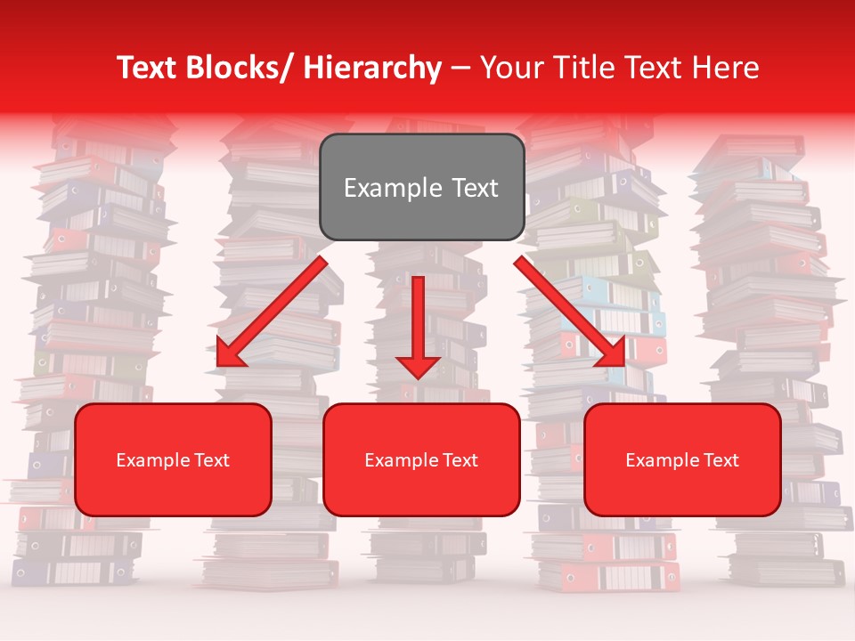 Stack Of Binders (Render) PowerPoint Template