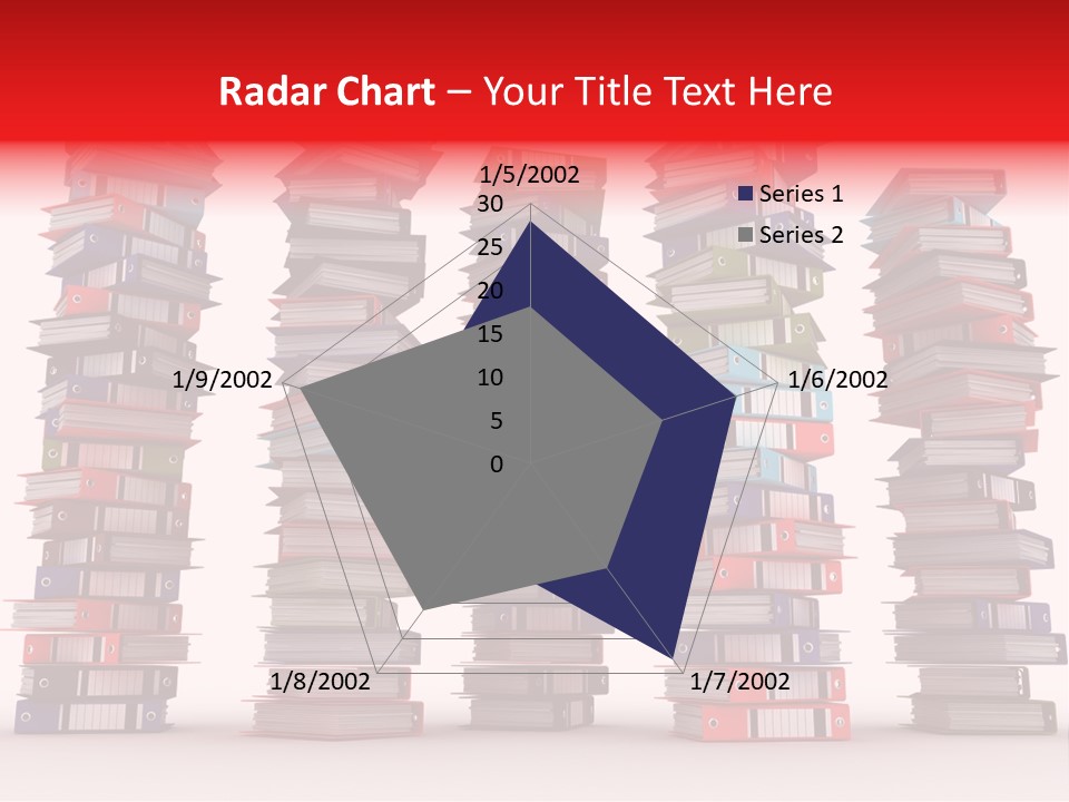 Stack Of Binders (Render) PowerPoint Template