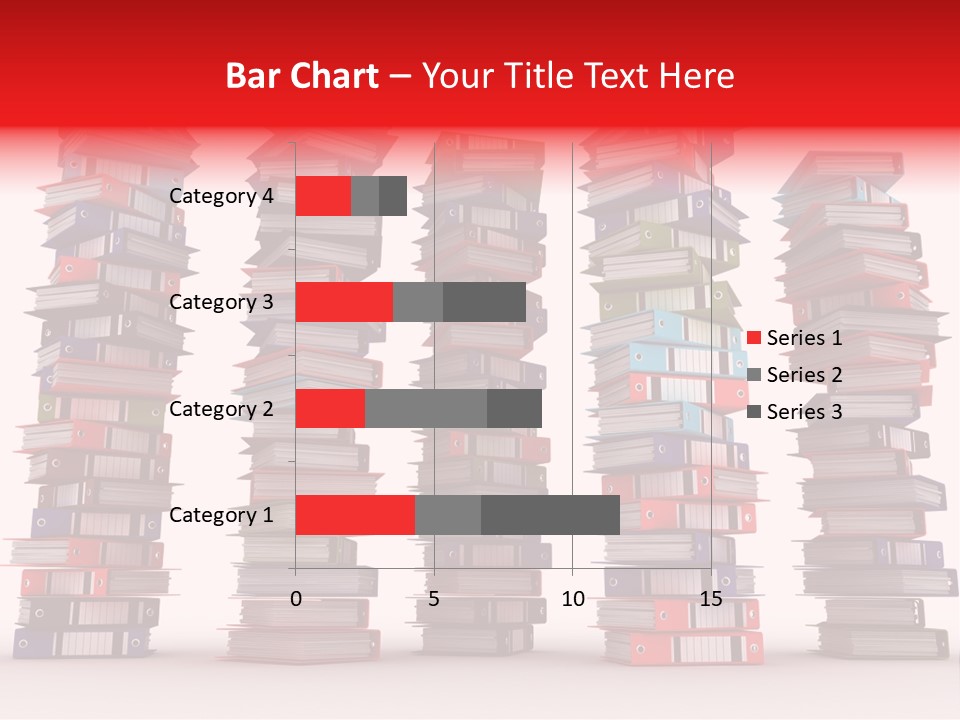 Stack Of Binders (Render) PowerPoint Template
