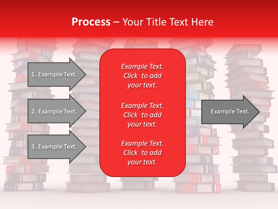 Stack Of Binders (Render) PowerPoint Template
