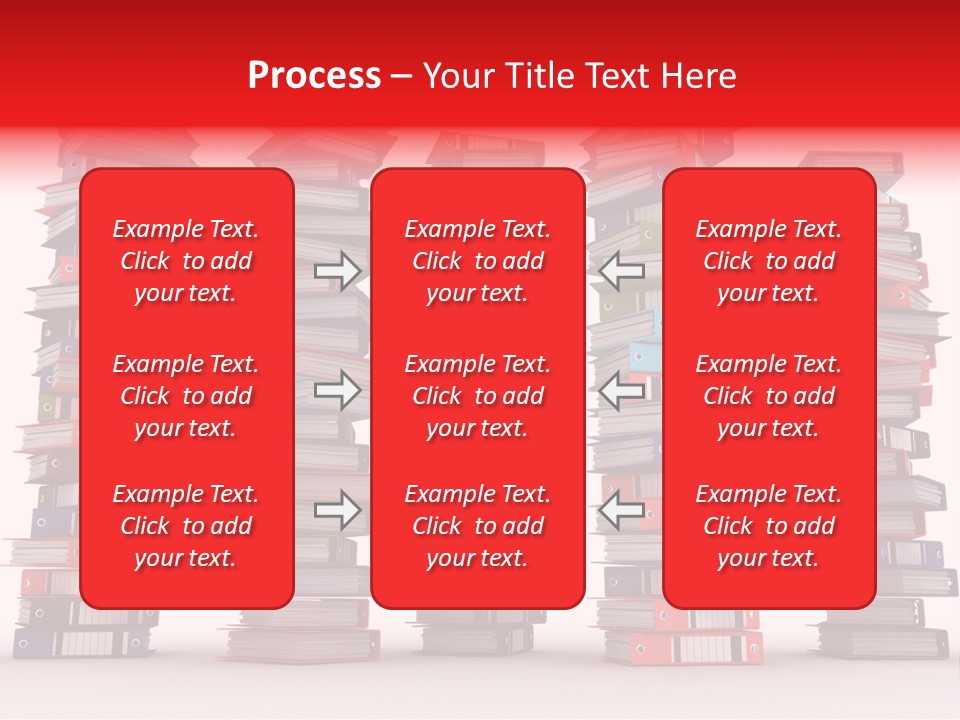 Stack Of Binders (Render) PowerPoint Template