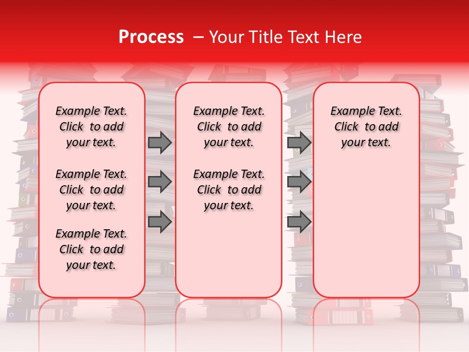 Stack Of Binders (Render) PowerPoint Template
