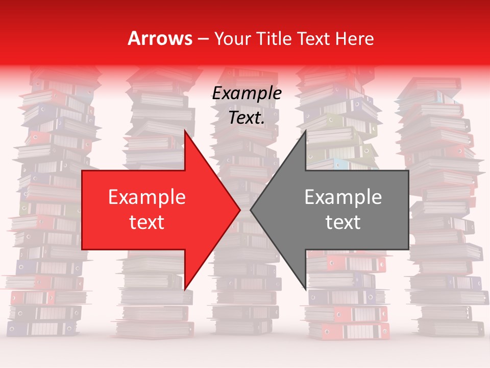 Stack Of Binders (Render) PowerPoint Template