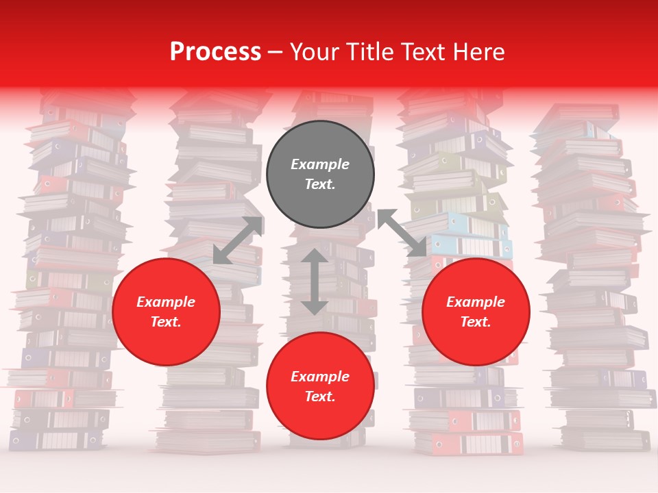Stack Of Binders (Render) PowerPoint Template