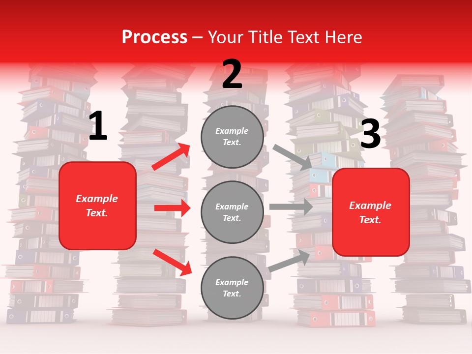 Stack Of Binders (Render) PowerPoint Template