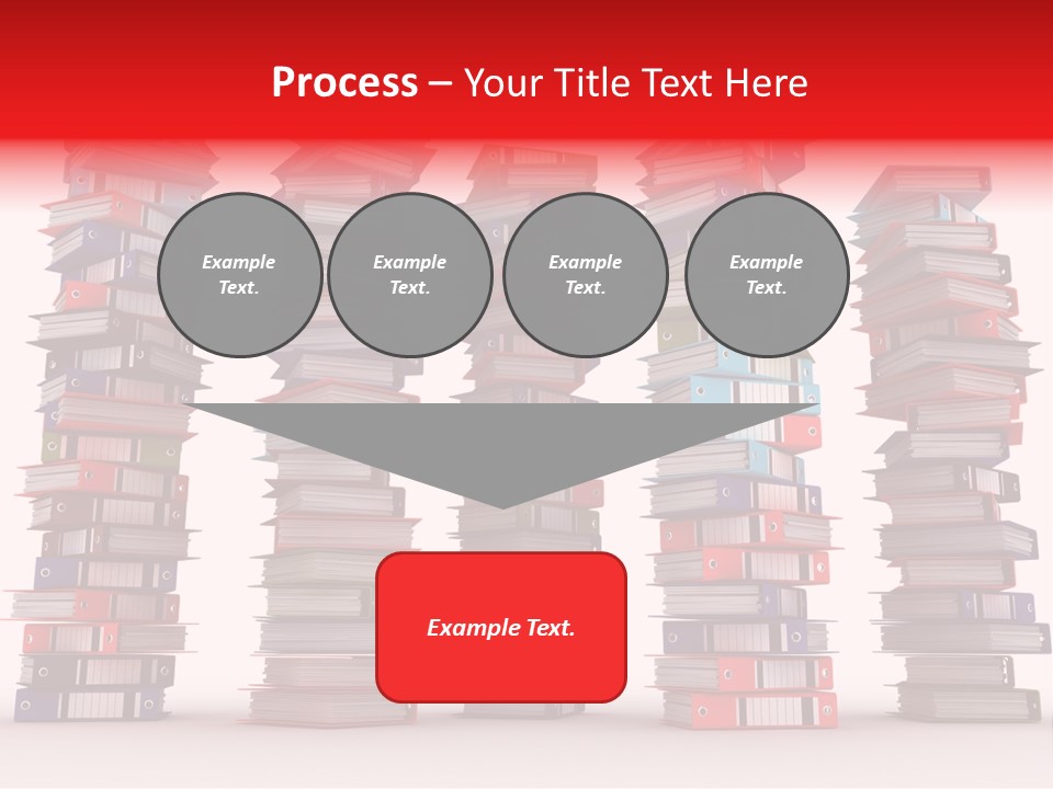 Stack Of Binders (Render) PowerPoint Template