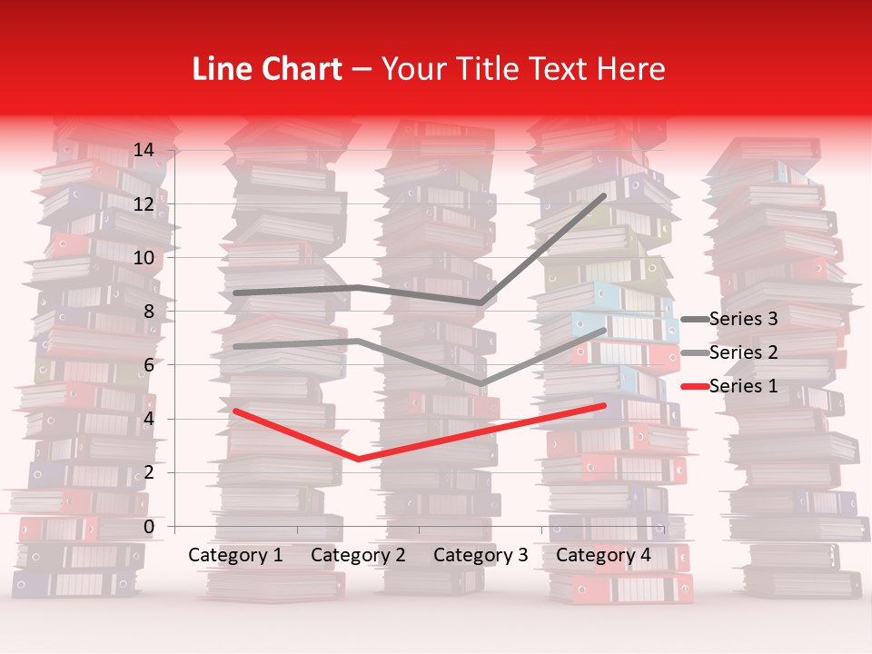 Stack Of Binders (Render) PowerPoint Template