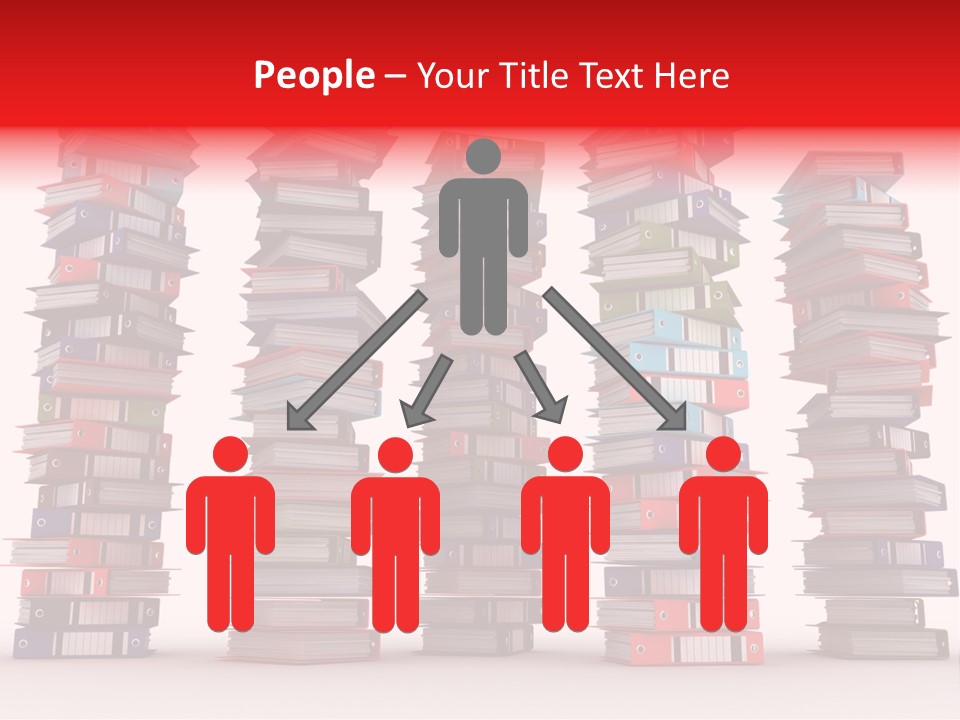 Stack Of Binders (Render) PowerPoint Template