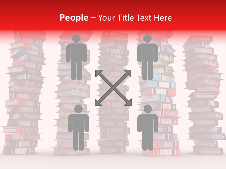 Stack Of Binders (Render) PowerPoint Template