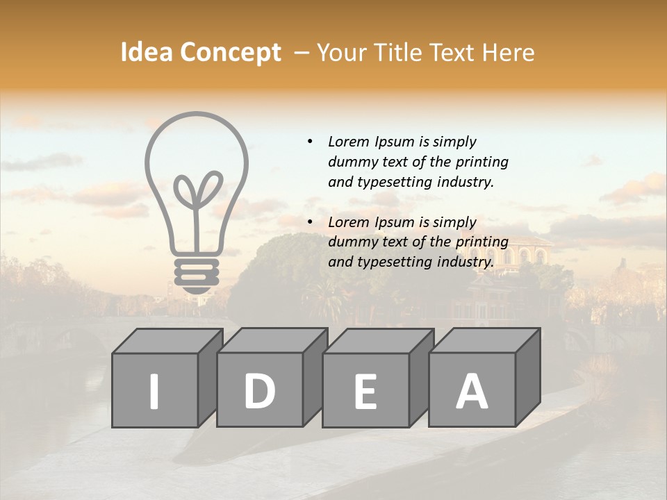 Isola Tiberina Island Of Tiberium In Rome PowerPoint Template