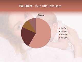 Happy Mother Holding Her Crying Baby Isolated PowerPoint Template