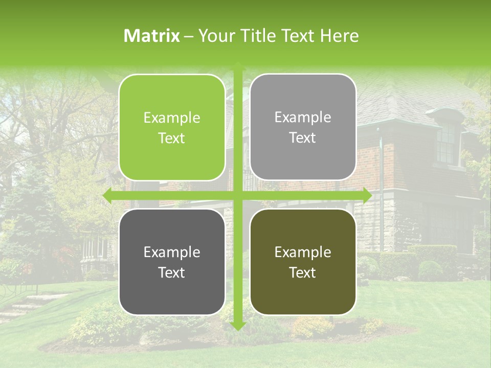 Luxury Two-Storey House With Beautiful Landscaping PowerPoint Template