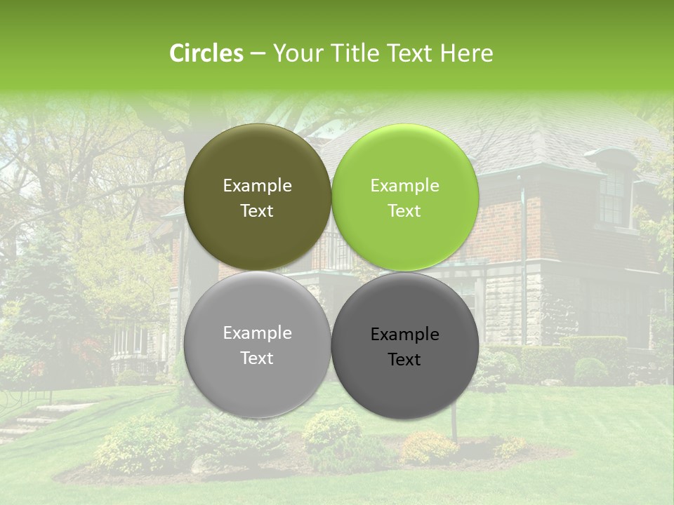 Luxury Two-Storey House With Beautiful Landscaping PowerPoint Template