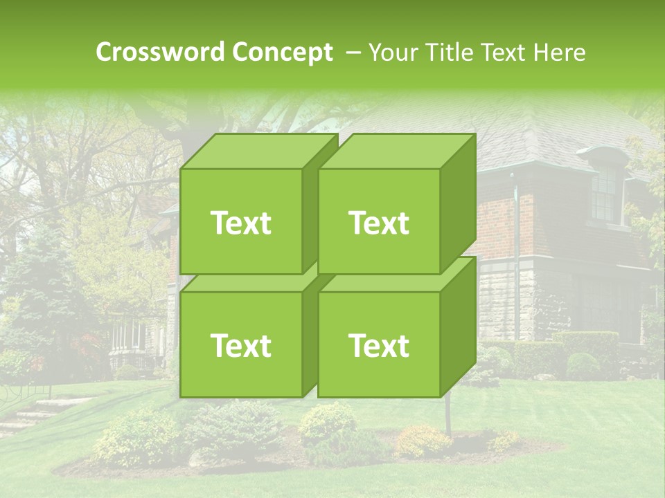 Luxury Two-Storey House With Beautiful Landscaping PowerPoint Template