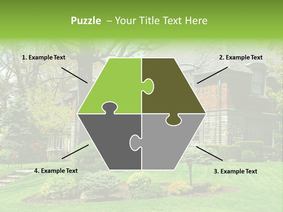 Luxury Two-Storey House With Beautiful Landscaping PowerPoint Template