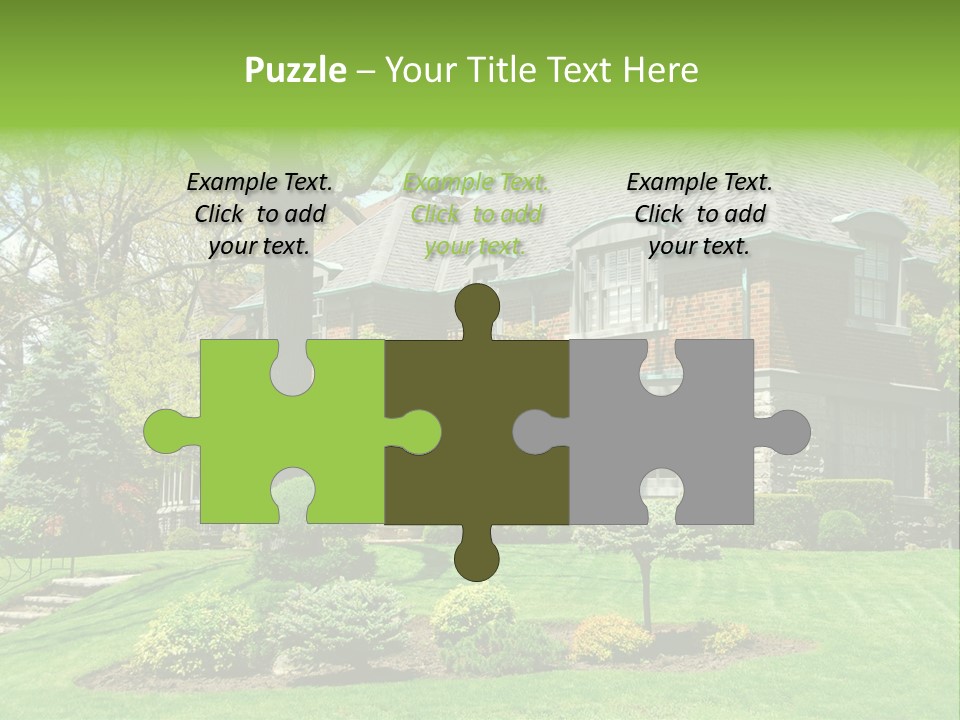 Luxury Two-Storey House With Beautiful Landscaping PowerPoint Template