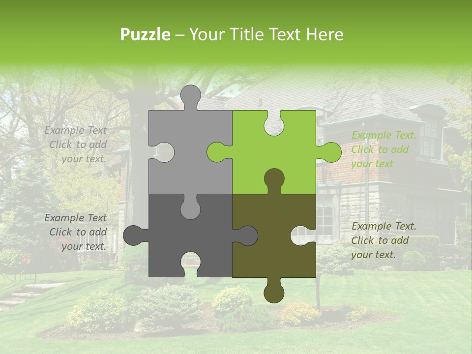 Luxury Two-Storey House With Beautiful Landscaping PowerPoint Template