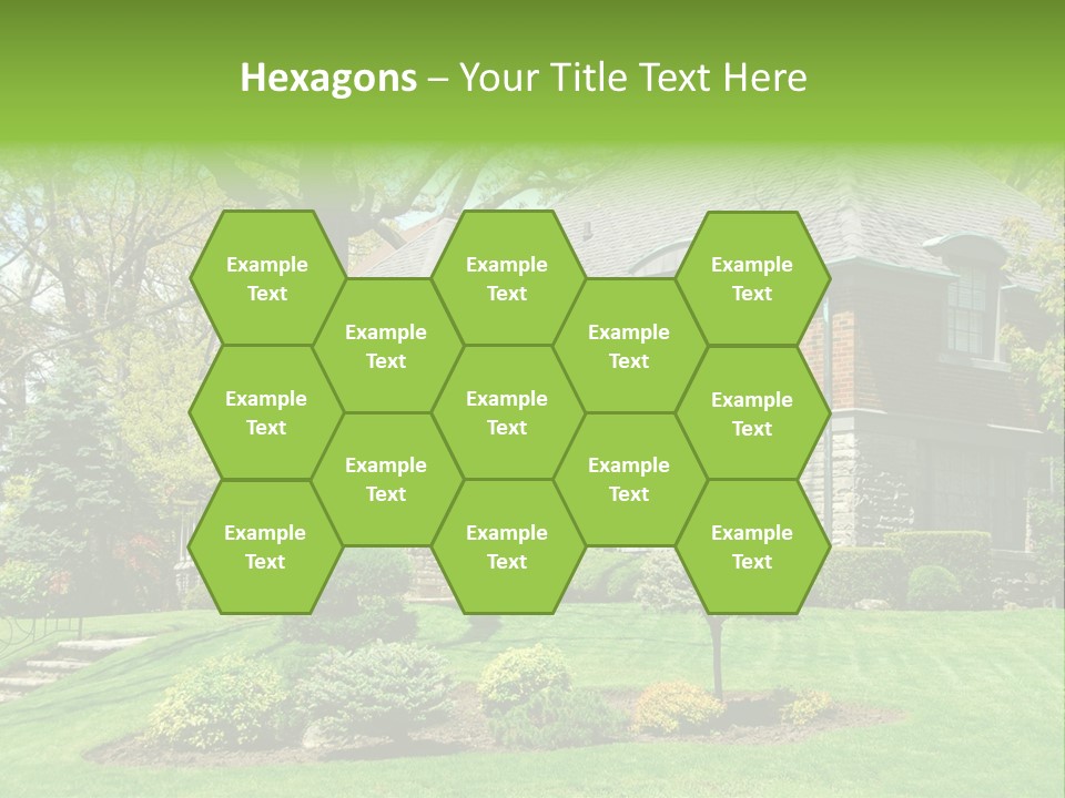 Luxury Two-Storey House With Beautiful Landscaping PowerPoint Template