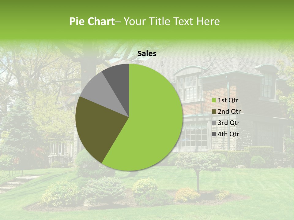 Luxury Two-Storey House With Beautiful Landscaping PowerPoint Template