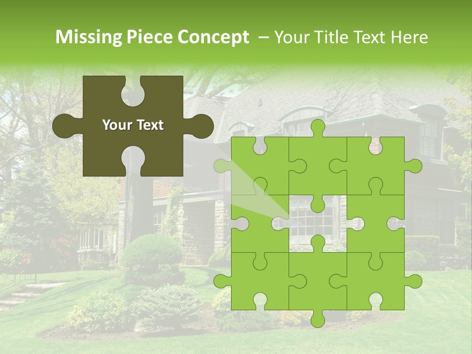 Luxury Two-Storey House With Beautiful Landscaping PowerPoint Template