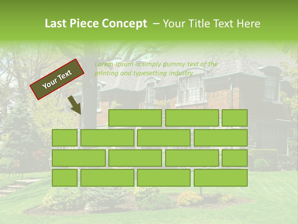 Luxury Two-Storey House With Beautiful Landscaping PowerPoint Template