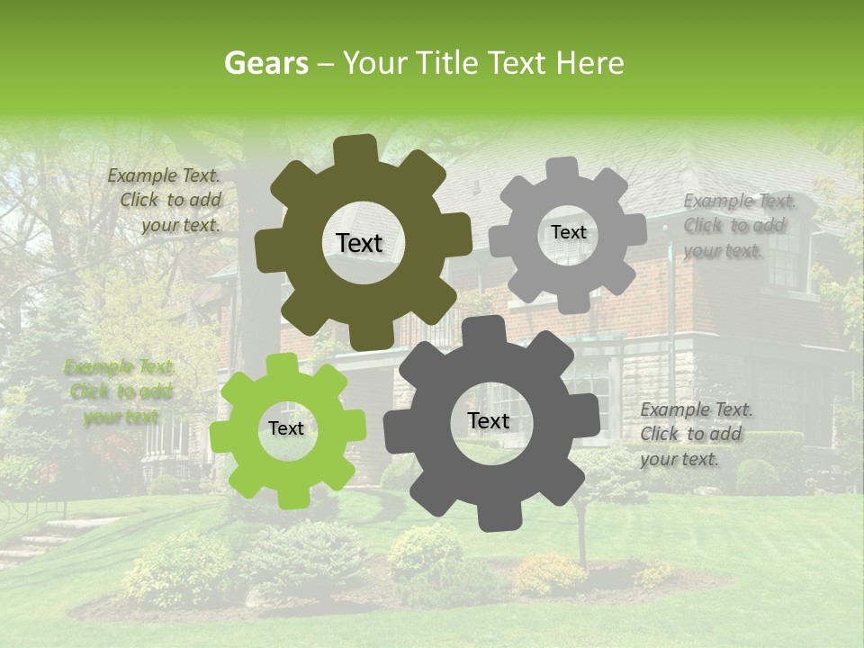 Luxury Two-Storey House With Beautiful Landscaping PowerPoint Template