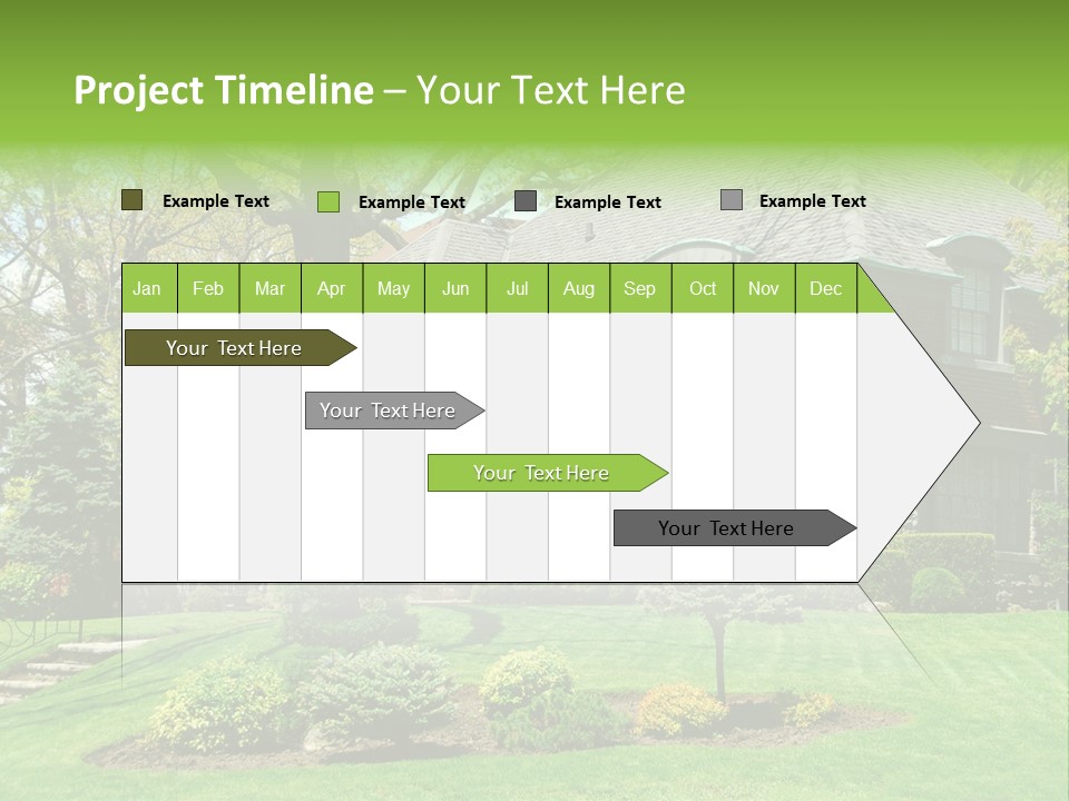 Luxury Two-Storey House With Beautiful Landscaping PowerPoint Template