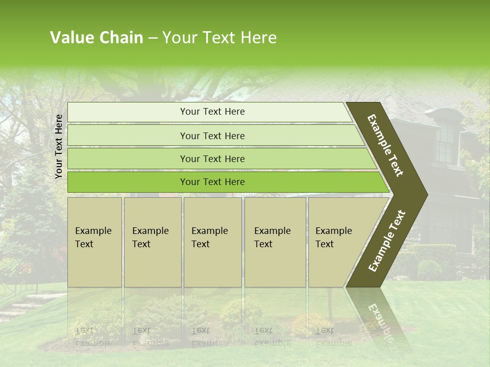 Luxury Two-Storey House With Beautiful Landscaping PowerPoint Template