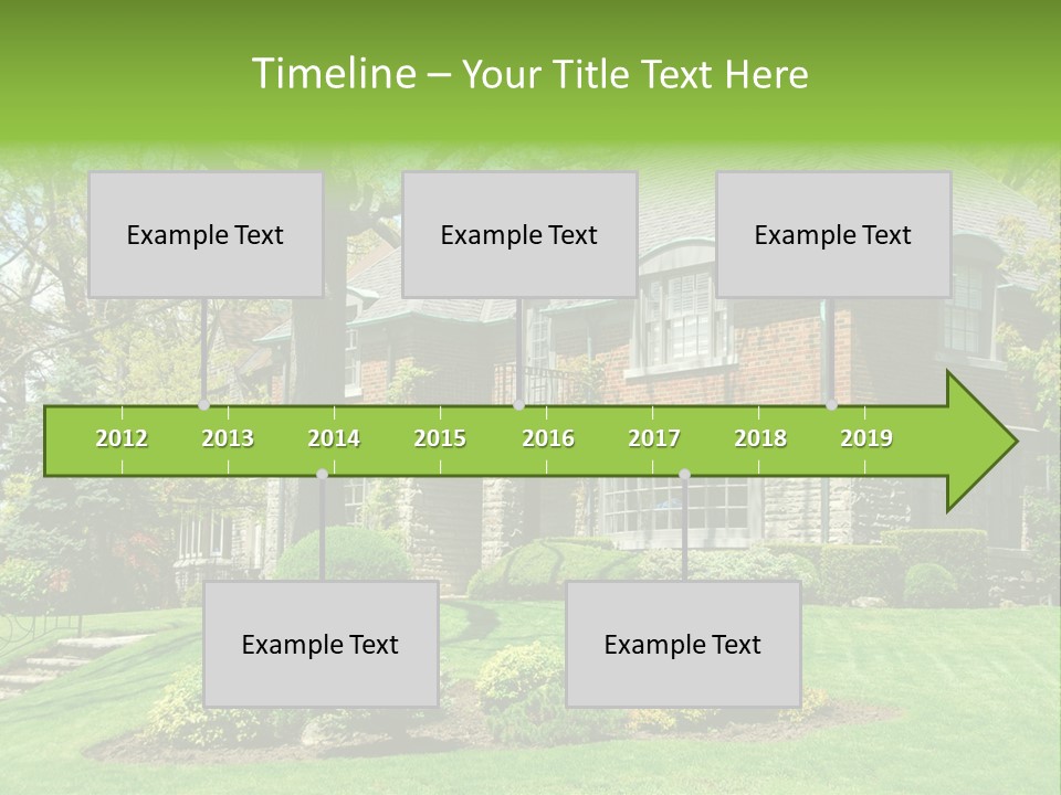 Luxury Two-Storey House With Beautiful Landscaping PowerPoint Template