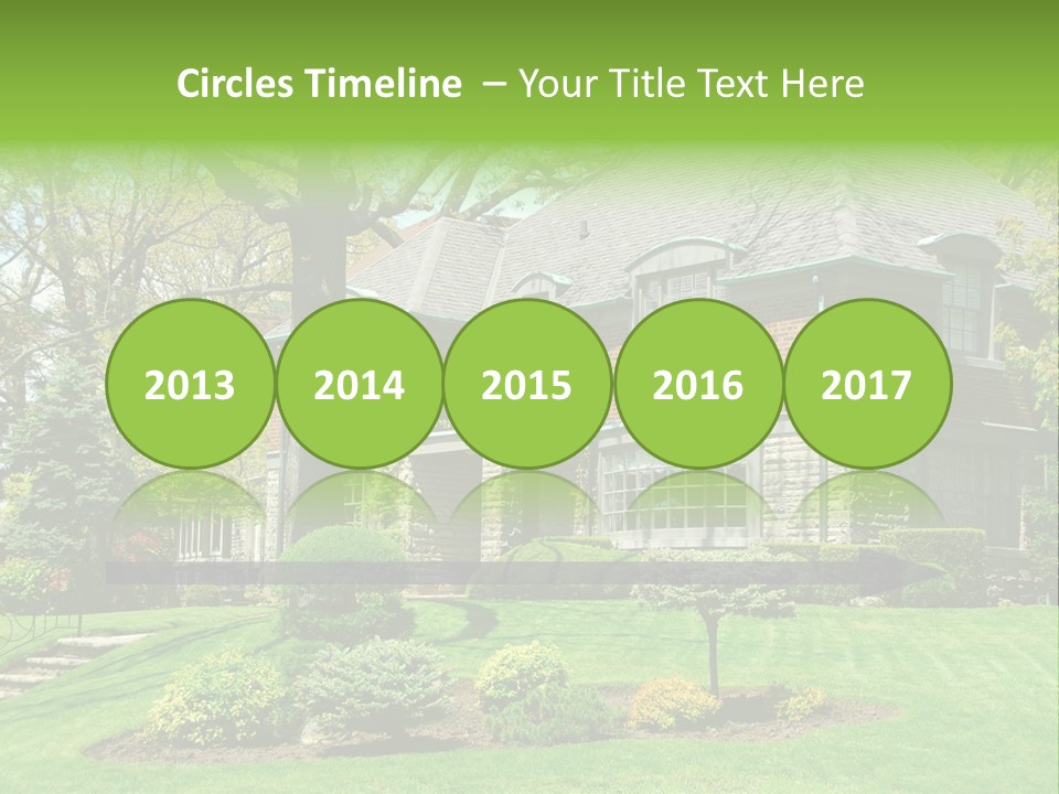 Luxury Two-Storey House With Beautiful Landscaping PowerPoint Template