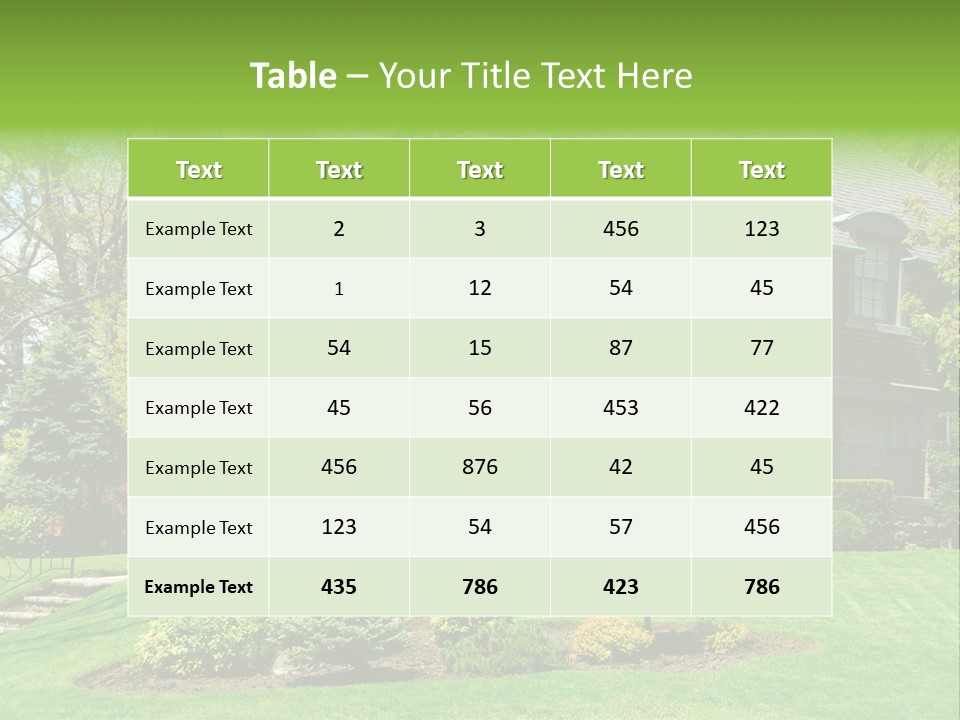 Luxury Two-Storey House With Beautiful Landscaping PowerPoint Template