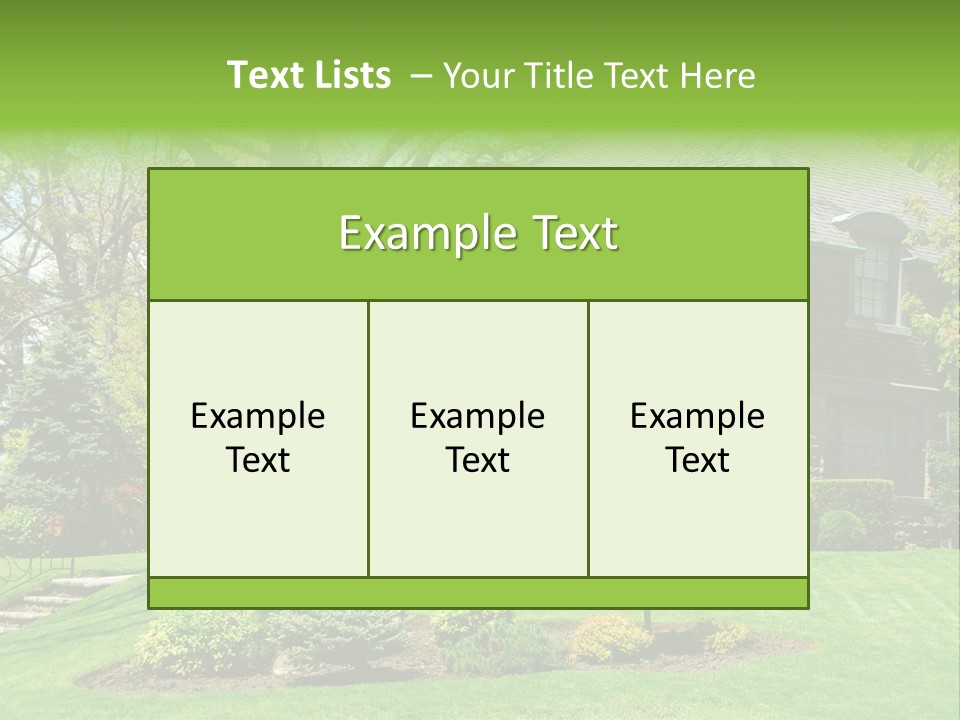 Luxury Two-Storey House With Beautiful Landscaping PowerPoint Template