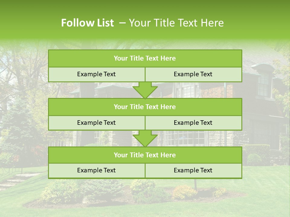 Luxury Two-Storey House With Beautiful Landscaping PowerPoint Template
