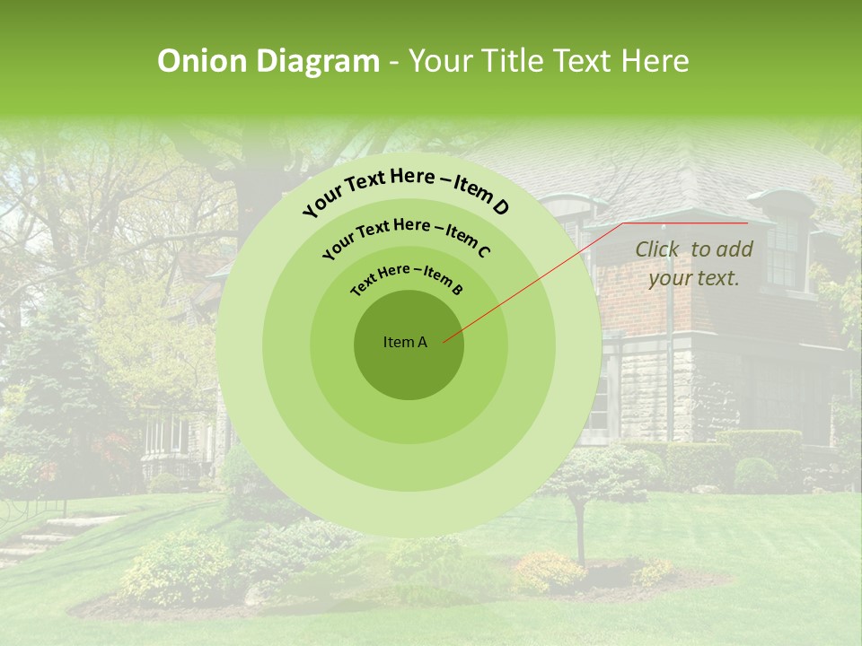 Luxury Two-Storey House With Beautiful Landscaping PowerPoint Template