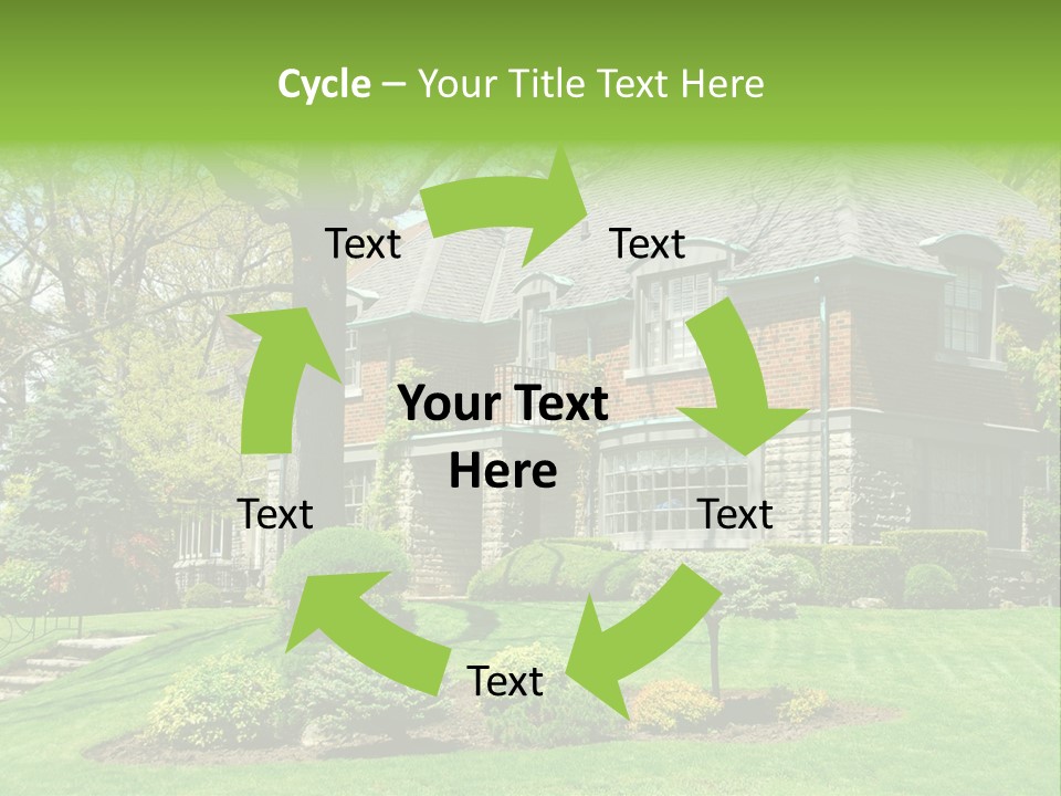 Luxury Two-Storey House With Beautiful Landscaping PowerPoint Template