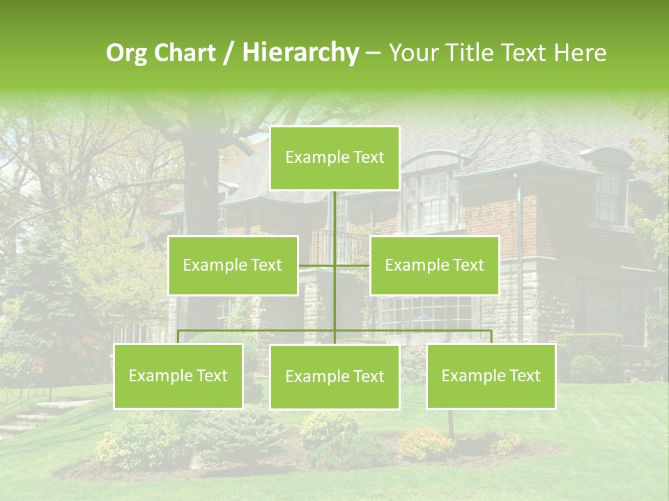 Luxury Two-Storey House With Beautiful Landscaping PowerPoint Template