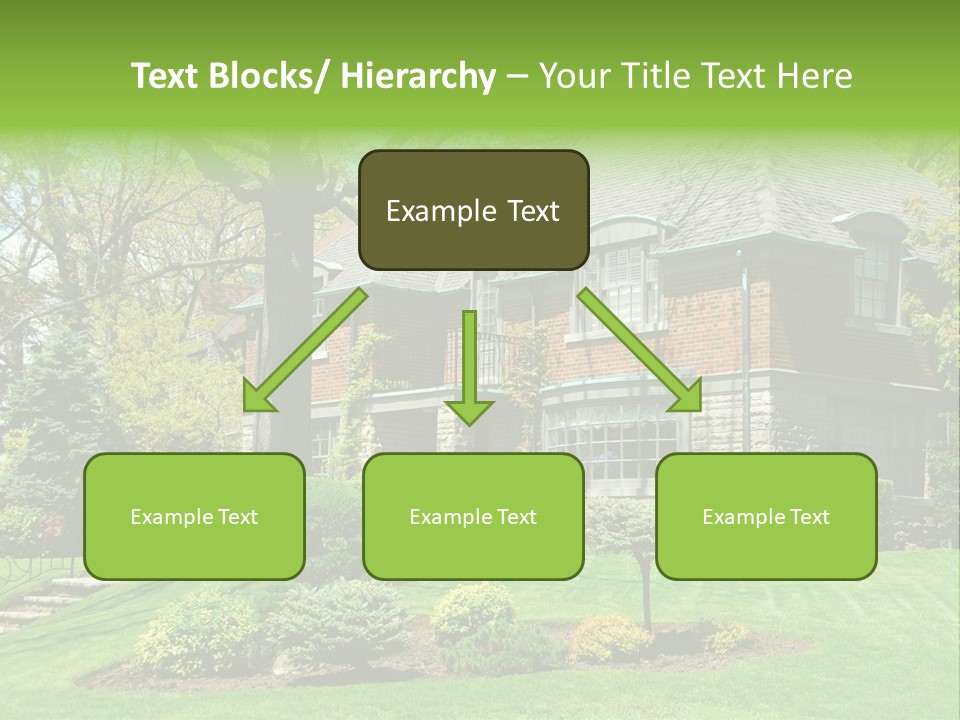 Luxury Two-Storey House With Beautiful Landscaping PowerPoint Template