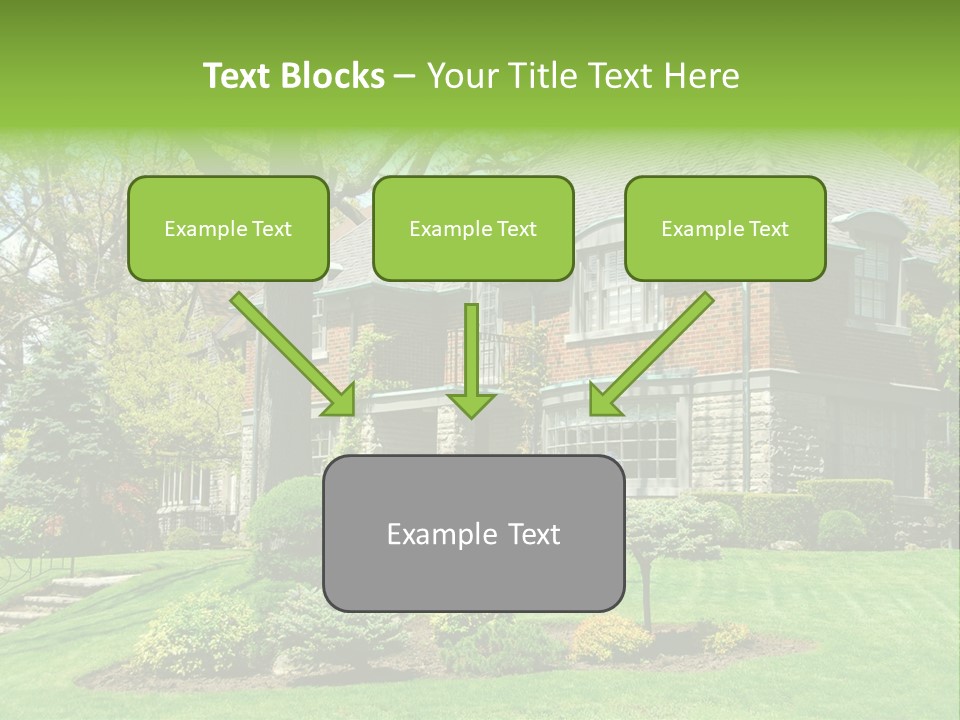 Luxury Two-Storey House With Beautiful Landscaping PowerPoint Template