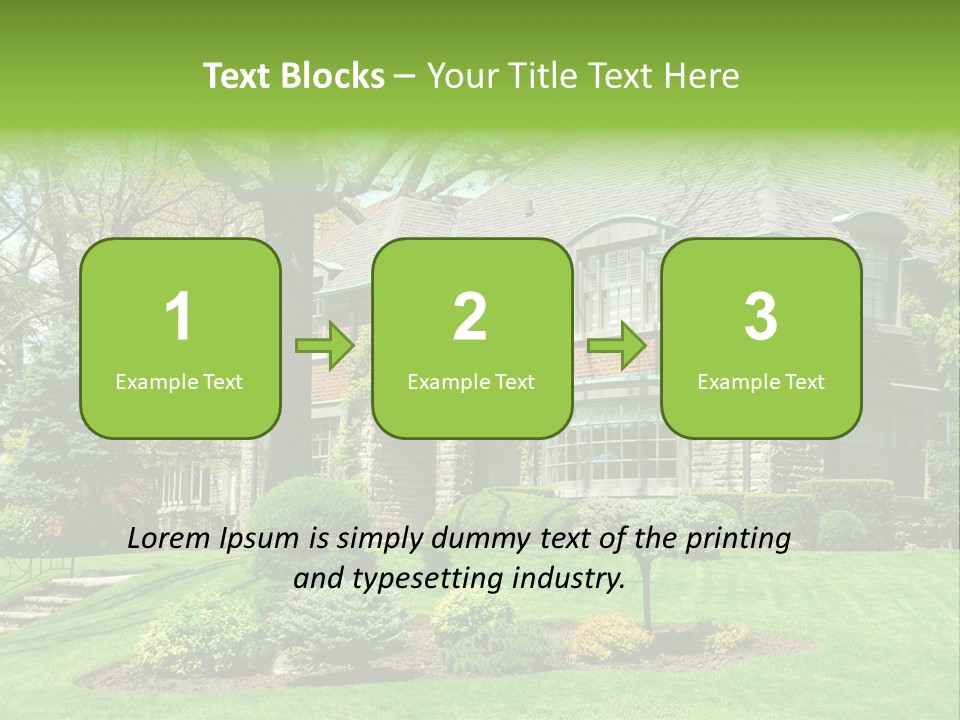 Luxury Two-Storey House With Beautiful Landscaping PowerPoint Template