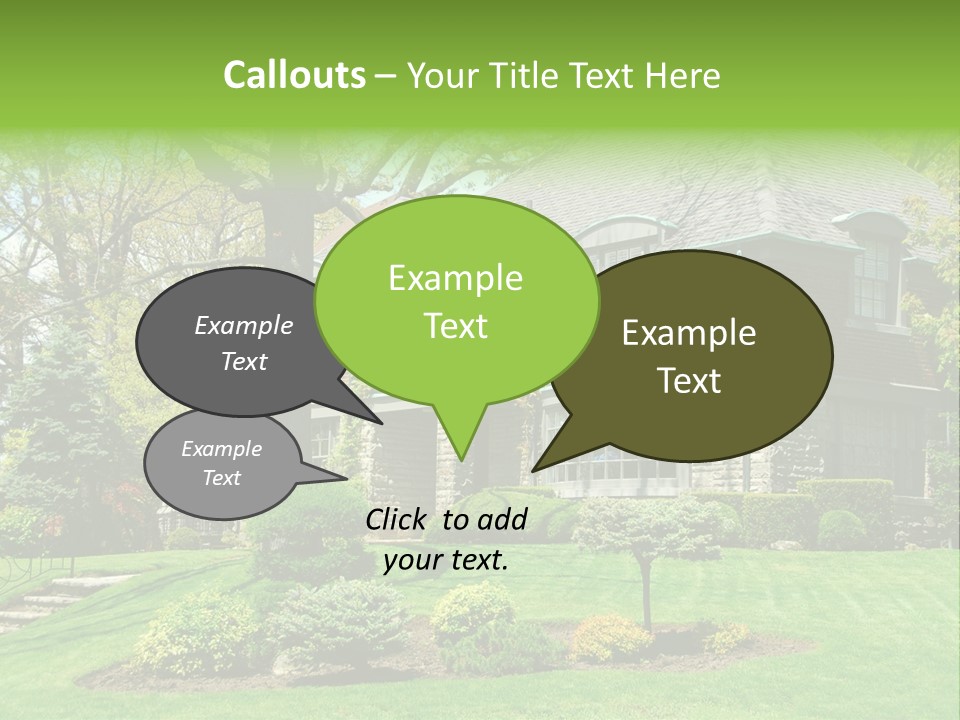 Luxury Two-Storey House With Beautiful Landscaping PowerPoint Template