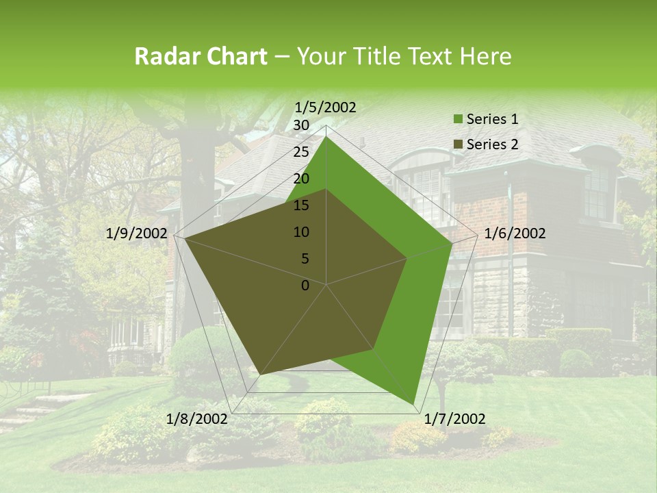 Luxury Two-Storey House With Beautiful Landscaping PowerPoint Template