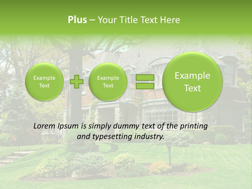 Luxury Two-Storey House With Beautiful Landscaping PowerPoint Template