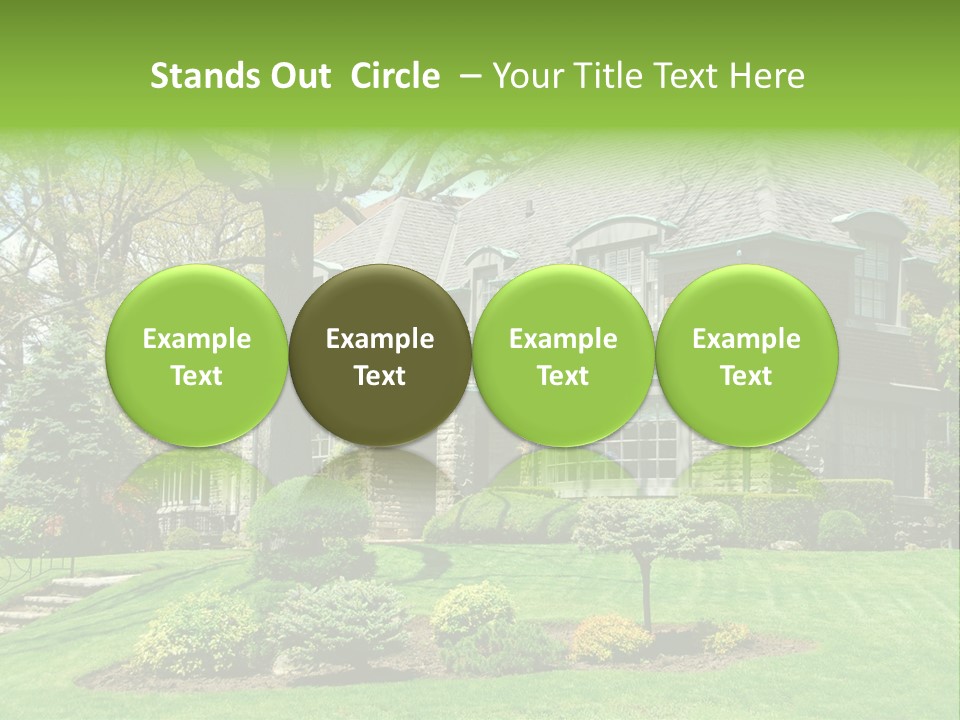 Luxury Two-Storey House With Beautiful Landscaping PowerPoint Template