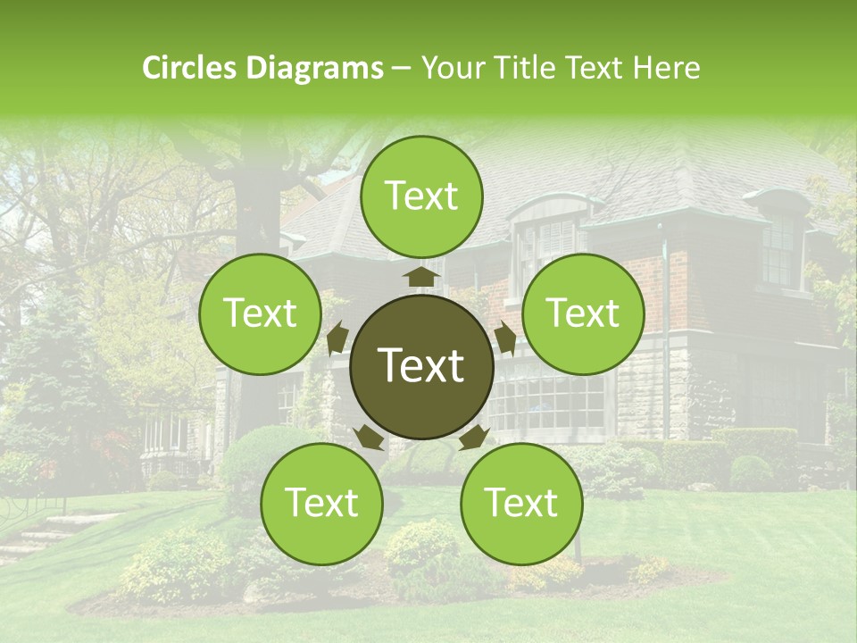 Luxury Two-Storey House With Beautiful Landscaping PowerPoint Template