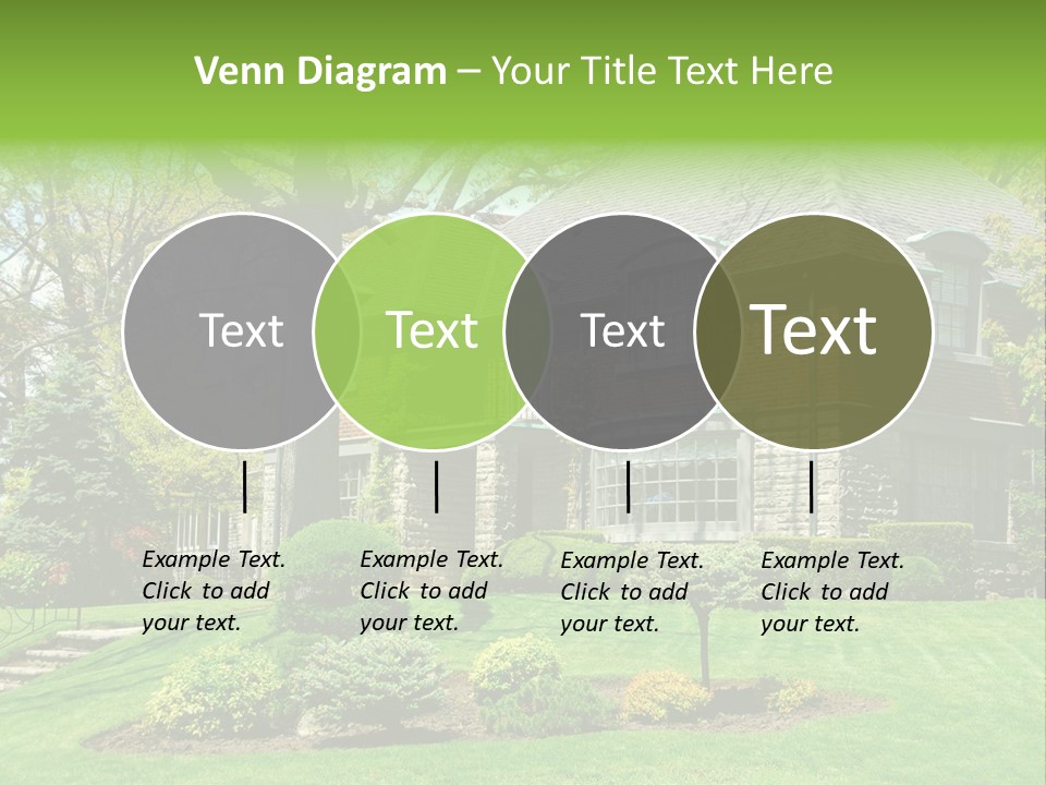 Luxury Two-Storey House With Beautiful Landscaping PowerPoint Template