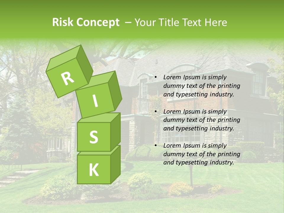 Luxury Two-Storey House With Beautiful Landscaping PowerPoint Template