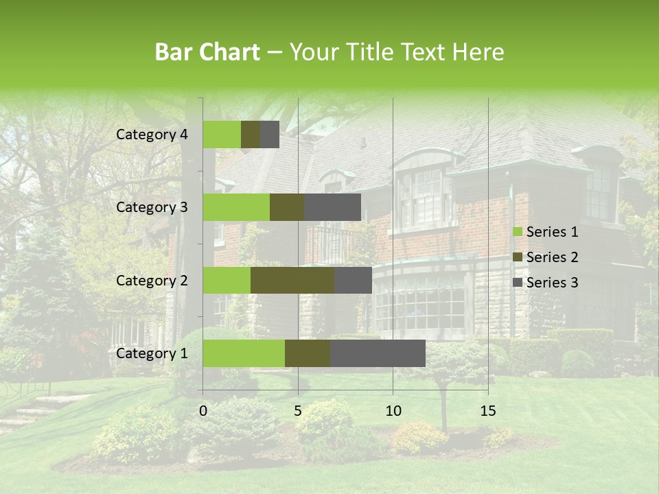 Luxury Two-Storey House With Beautiful Landscaping PowerPoint Template