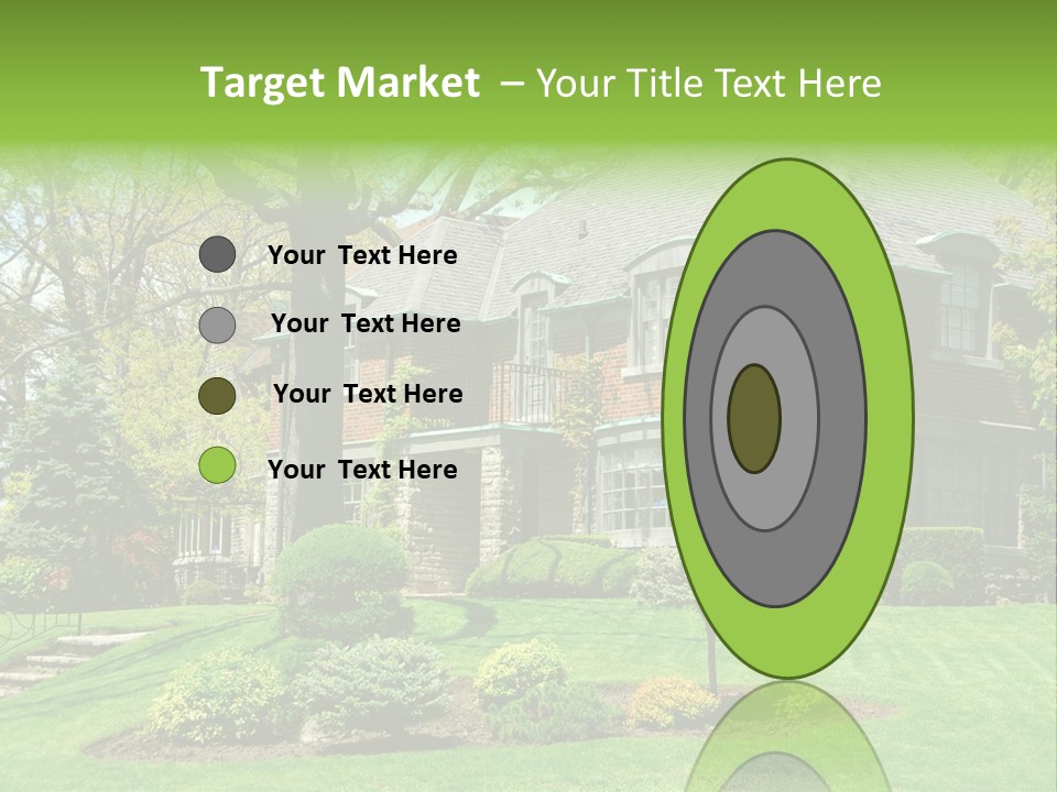 Luxury Two-Storey House With Beautiful Landscaping PowerPoint Template